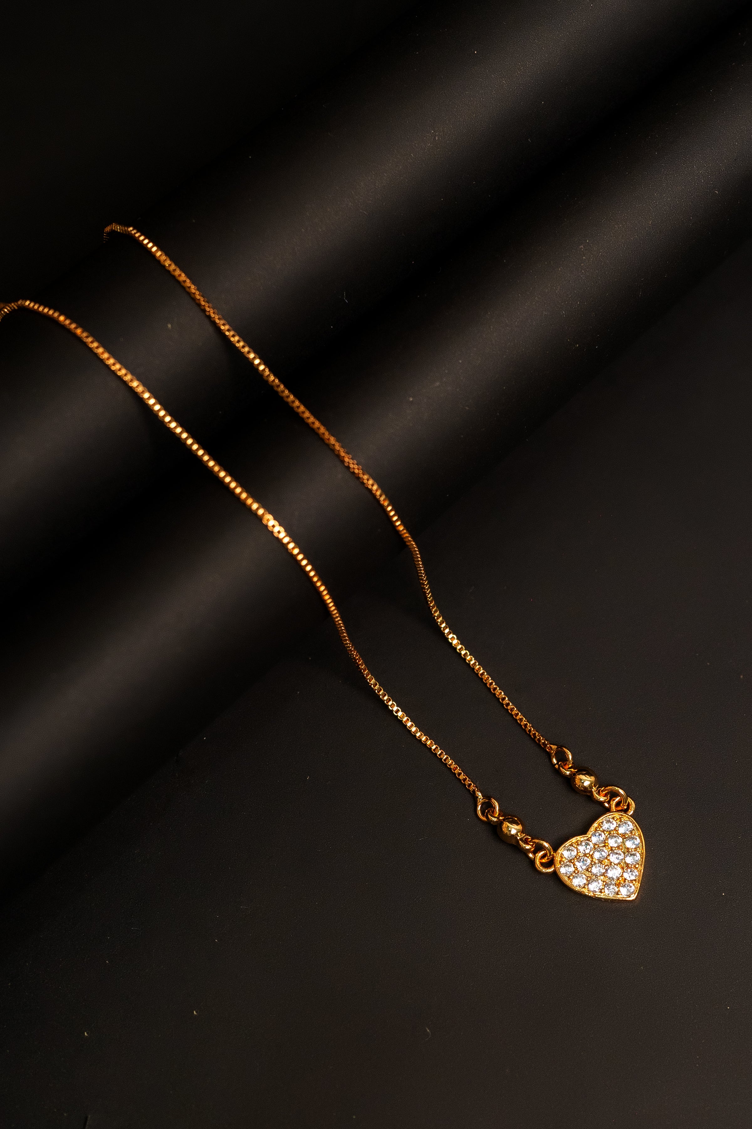 Crystal Heart Chain Elegance
